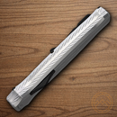 Piranha Knives Auto Rated-R Tactical Folding Knife 3.5" 154CM Steel Blade Silver Aluminum Handle.