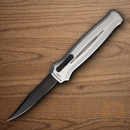 Piranha Knives Auto Rated-R Tactical Folding Knife 3.5" 154CM Steel Blade Silver Aluminum Handle.
