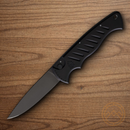 Piranha Knives Auto Folding Knife 3.25" 154CM Steel Blade Black Aluminum Handle.