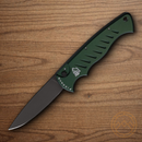 Piranha Knives Auto Tactical Folding Knife 3.25" 154CM Steel Blade Green Aluminum Handle