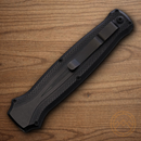 Piranha Knives Auto Rated-X Tactical Folding Knife 3.5" 154CM Steel Blade Black Aluminum Handle.