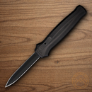 Piranha Knives Auto Rated-X Tactical Folding Knife 3.5" 154CM Steel Blade Black Aluminum Handle.