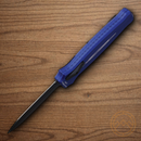 Piranha Knives Auto Rated-X Tactical Folding Knife 3.5" 154CM Steel Blade Blue Aluminum Handle.