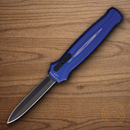 Piranha Knives Auto Rated-X Tactical Folding Knife 3.5" 154CM Steel Blade Blue Aluminum Handle.