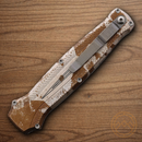 Piranha Knives Auto Rated-X Folding Knife 3.5" 154CM Steel Blade Camo Aluminum Handle.