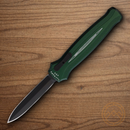 Piranha Knives Auto Rated-X Tactical Folding Knife 3.5" 154CM Steel Blade Green Aluminum Handle