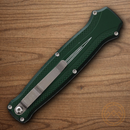 Piranha Knives Auto Rated-X Folding Knife 3.5" 154CM Steel Blade Green Aluminum Handle
