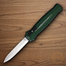 Piranha Knives Auto Rated-X Folding Knife 3.5" 154CM Steel Blade Green Aluminum Handle