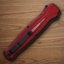 Piranha Knives Auto Rated-X Tactical Folding Knife 3.5" 154CM Steel Blade Red Aluminum Handle
