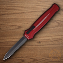 Piranha Knives Auto Rated-X Tactical Folding Knife 3.5" 154CM Steel Blade Red Aluminum Handle