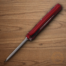 Piranha Knives Auto Rated-X Folding Knife 3.5" 154CM Steel Blade Red Aluminum Handle