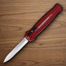 Piranha Knives Auto Rated-X Folding Knife 3.5" 154CM Steel Blade Red Aluminum Handle