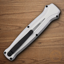 Piranha Knives Auto Rated-X Tactical Folding Knife 3.5" 154CM Steel Blade Silver Aluminum Handle