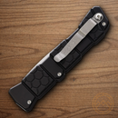 Piranha Knives Auto 21 Folding Knife 3.5" CPM S30V Steel Blade Black Aluminum Handle