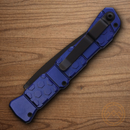 Piranha Knives Auto 21 Tactical Folding Knife 3.5" CPM S30V Steel Blade Blue Aluminum Handle