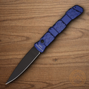 Piranha Knives Auto 21 Tactical Folding Knife 3.5" CPM S30V Steel Blade Blue Aluminum Handle