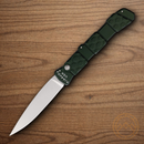 Piranha Knives Auto 21 Folding Knife 3.5" CPM S30V Steel Blade Green Aluminum Handle