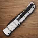 Piranha Knives Auto 21 Tactical Folding Knife 3.5" CPM S30V Steel Blade Silver Aluminum Handle