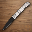 Piranha Knives Auto 21 Tactical Folding Knife 3.5" CPM S30V Steel Blade Silver Aluminum Handle
