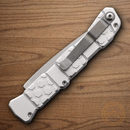 Piranha Knives Auto 21 Folding Knife 3.5" CPM S30V Steel Blade Silver Aluminum Handle