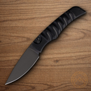Piranha Knives Auto Paradox Folding Knife 3.25" 154CM Steel Blade Black Aluminum Handle