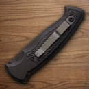 Piranha Knives Auto Velocity Folding Knife 3.13" 154CM Steel Blade Black Aluminum Handle