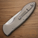 Piranha Knives Auto Fusion Folding Knife 3.5" CPM MagnaCut Steel Blade Gray Titanium Handle