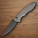 Piranha Knives Auto Fusion Folding Knife 3.5" CPM MagnaCut Steel Blade Gray Aluminum Handle.