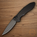 Piranha Knives Auto Fusion Folding Knife 3.5" CPM MagnaCut Steel Blade Black Aluminum Handle.