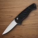 Piranha Knives Auto Fingerling Folding Knife 2.5" 154CM Steel Blade Black Aluminum Handle.