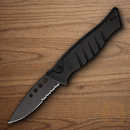 Piranha Knives Auto Amazon Tactical Folding Knife 3.25" 154CM Steel Blade Black Aluminum Handle