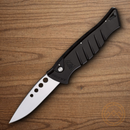 Piranha Knives Auto Amazon Folding Knife 3.25" 154CM Steel Blade Black Aluminum Handle