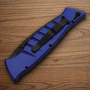 Piranha Knives Auto Amazon Tactical Folding Knife 3.25" 154CM Steel Blade Blue Aluminum Handle