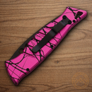 Piranha Knives Auto Amazon Tactical Folding Knife 3.25" 154CM Steel Blade  Pink Camo Aluminum Handle.