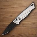 Piranha Knives Auto Amazon Tactical Folding Knife 3.25" 154CM Steel Blade Silver Aluminum Handle.