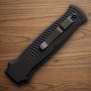 Piranha Knives Auto Bodyguard Tactical Folding Knife 3.25" CPM S30V Steel Blade Black Aluminum Handle.