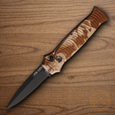 Piranha Knives Auto Bodyguard Folding Knife 3.25" CPM S30V Steel Blade Camo Aluminum Handle.