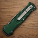Piranha Knives Auto Bodyguard Folding Knife 3.25" CPM S30V Steel Blade Green Aluminum Handle