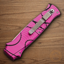 Piranha Knives Auto Bodyguard Folding Knife 3.25" CPM S30V Steel Blade Black/Pink Aluminum Handle
