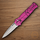 Piranha Knives Auto Bodyguard Folding Knife 3.25" CPM S30V Steel Blade Black/Pink Aluminum Handle