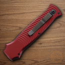 Piranha Knives Auto Bodyguard Tactical Folding Knife 3.25" CPM S30V Steel Blade Red Aluminum Handle.
