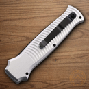 Piranha Knives Auto Bodyguard Folding Knife 3.25" CPM S30V Steel Blade Silver Aluminum Handle.