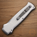 Piranha Knives Auto Bodyguard Folding Knife 3.25" CPM S30V Steel Blade Silver Aluminum Handle.