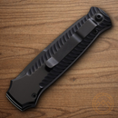 Piranha Knives Auto Miniguard Tactical Folding Knife 2.75" CPM S30V Steel Blade Black Aluminum Handle.