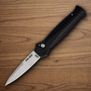Piranha Knives Auto Miniguard Folding Knife 2.75" CPM S30V Steel Blade Black Aluminum Handle
