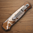 Piranha Knives Auto Miniguard Folding Knife 2.75" CPM S30V Steel Blade Tan Camo Aluminum Handle