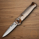 Piranha Knives Auto Miniguard Folding Knife 2.75" CPM S30V Steel Blade Tan Camo Aluminum Handle