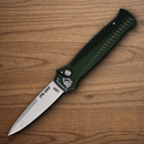 Piranha Knives Auto Miniguard Folding Knife 2.75" CPM S30V Steel Blade Green Aluminum Handle