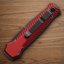 Piranha Knives Auto Miniguard Tactical Folding Knife 2.75" CPM S30V Steel Blade Red Aluminum Handle