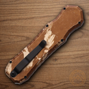 Piranha Knives Auto Excalibur Tactical Folding Knife 3.25" 154CM Steel Blade Camo Aluminum Handle